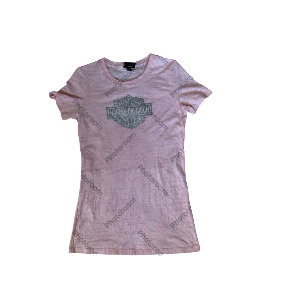Harley Davidson Womens T-Shirt Pink Zepka Johnstown Size L